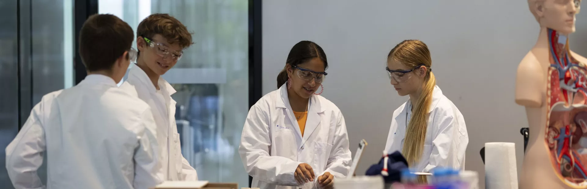 Students experimenting in the SchoolLab