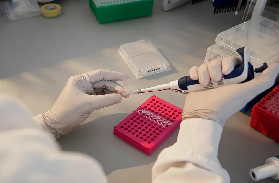laboratory-technician-preparing-sample-with-pipette