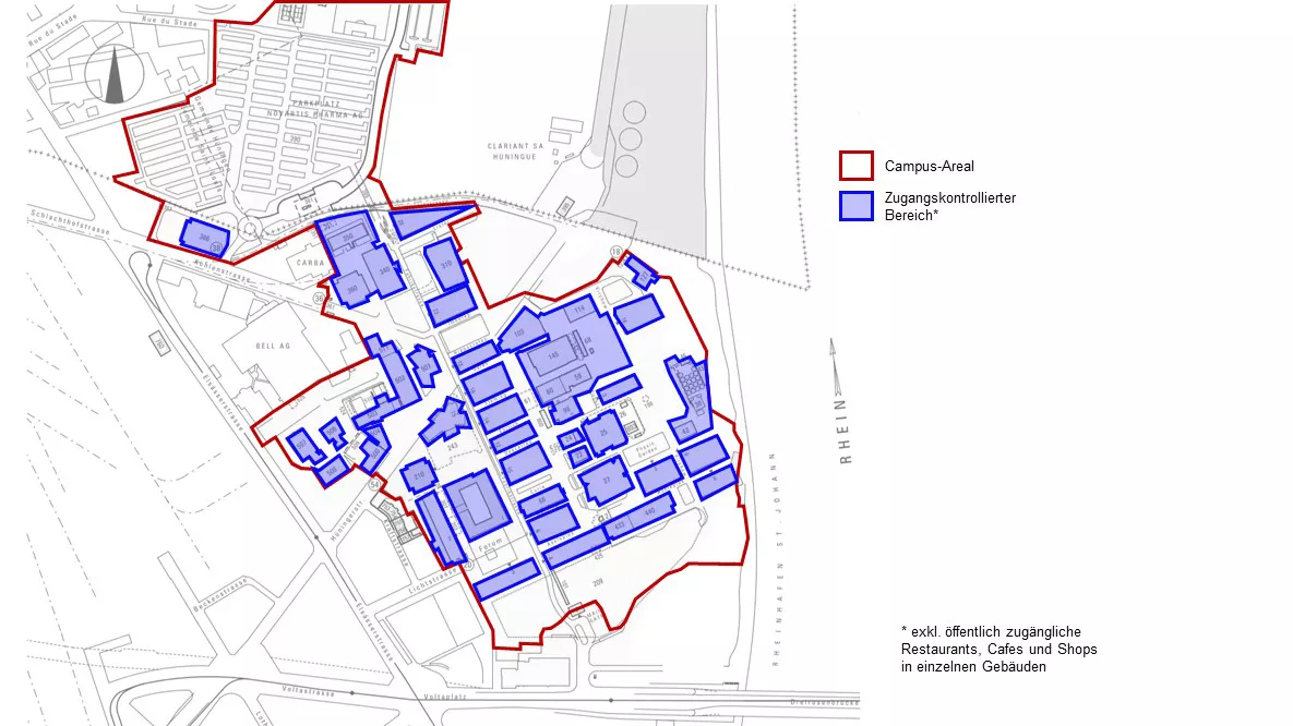 Campus Areal Zugangskontrollierter Bereich